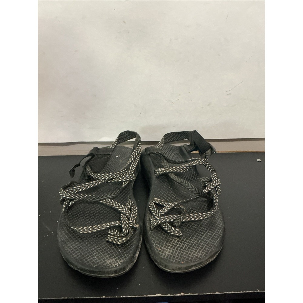 Chaco Z Cloud 2 Women 10 Sandals Black White Strappy Toe Loop Ankle Strap Sandal